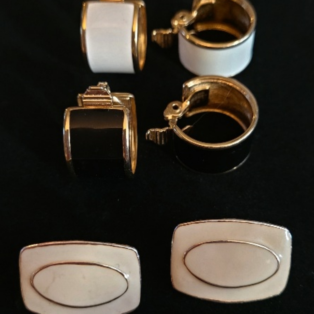 3 PAIRS RARE VINTAGE MONET EARRINGS